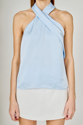 Halter Neck Satin Top
