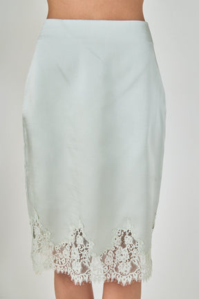 ENDLESS ROSE - Satin Midi Skirt - SKIRTS available at Objectrare