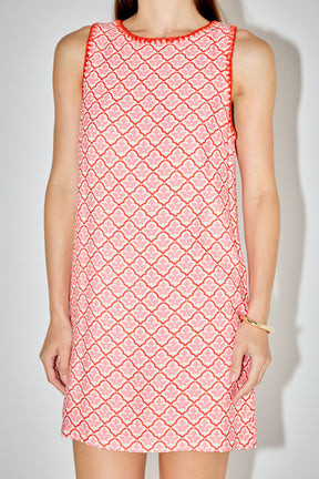 LA'VEN - Embroidered Mini Shift Dress - DRESSES available at Objectrare
