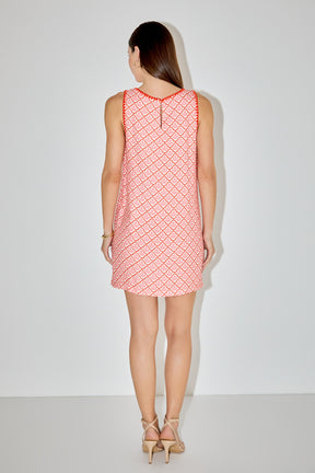 LA'VEN - Embroidered Mini Shift Dress - DRESSES available at Objectrare