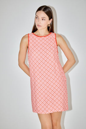 LA'VEN - Embroidered Mini Shift Dress - DRESSES available at Objectrare