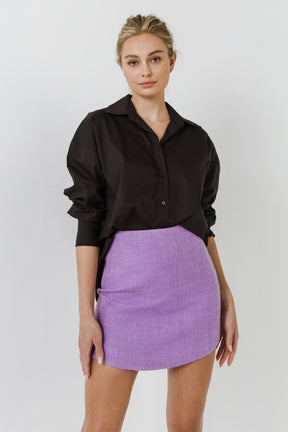 ENDLESS ROSE - Endless Rose - Drop Placket Collared Shirt - SHIRTS & BLOUSES available at Objectrare