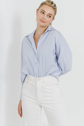 ENDLESS ROSE - Endless Rose - Drop Placket Collared Shirt - SHIRTS & BLOUSES available at Objectrare