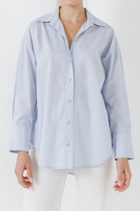 ENDLESS ROSE - Endless Rose - Drop Placket Collared Shirt - SHIRTS & BLOUSES available at Objectrare