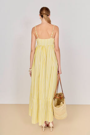 ENGLISH FACTORY - Striped Maxi Dress - DRESSES available at Objectrare