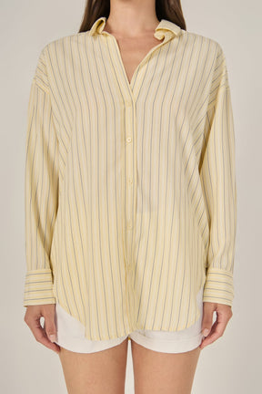Tape Stripe Poplin Shirt