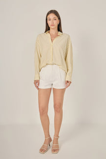 Tape Stripe Poplin Shirt