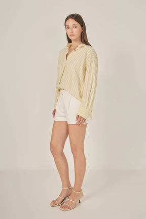 Tape Stripe Poplin Shirt
