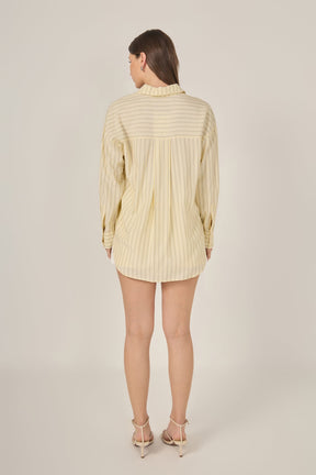 Tape Stripe Poplin Shirt