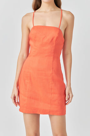 ENDLESS ROSE - Cross Back Strappy Mini Dress - DRESSES available at Objectrare