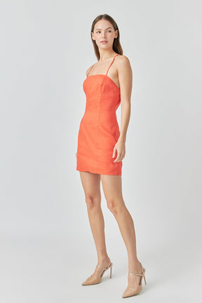 ENDLESS ROSE - Cross Back Strappy Mini Dress - DRESSES available at Objectrare