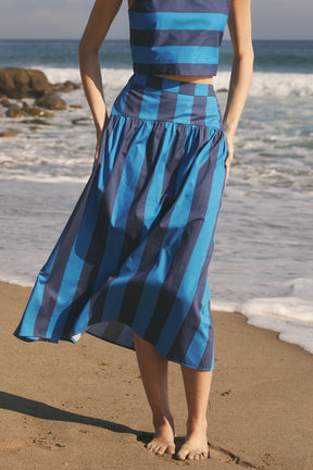 ENGLISH FACTORY - Bold Stripe Midi Skirt - SKIRTS available at Objectrare