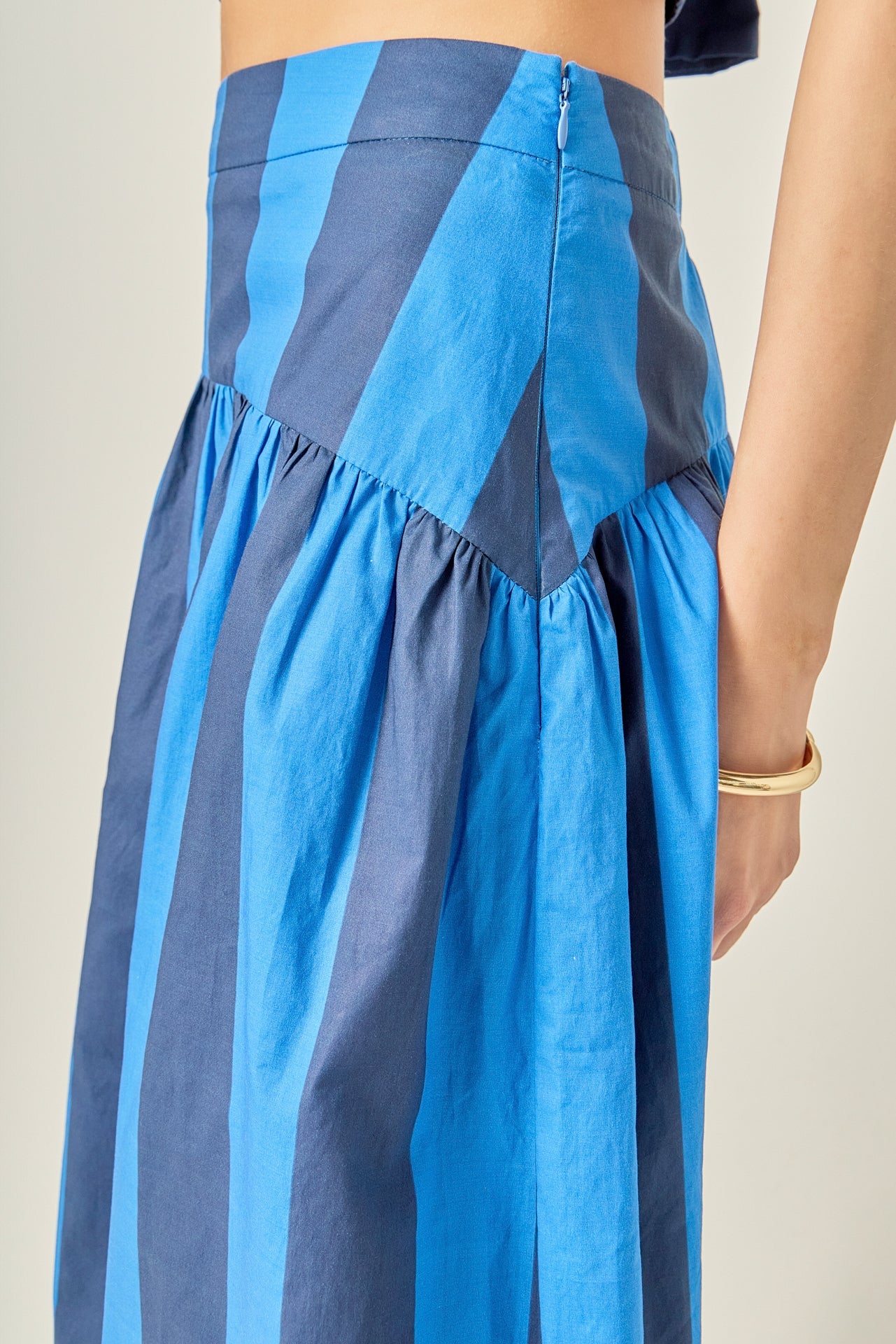 ENGLISH FACTORY - Bold Stripe Midi Skirt - SKIRTS available at Objectrare
