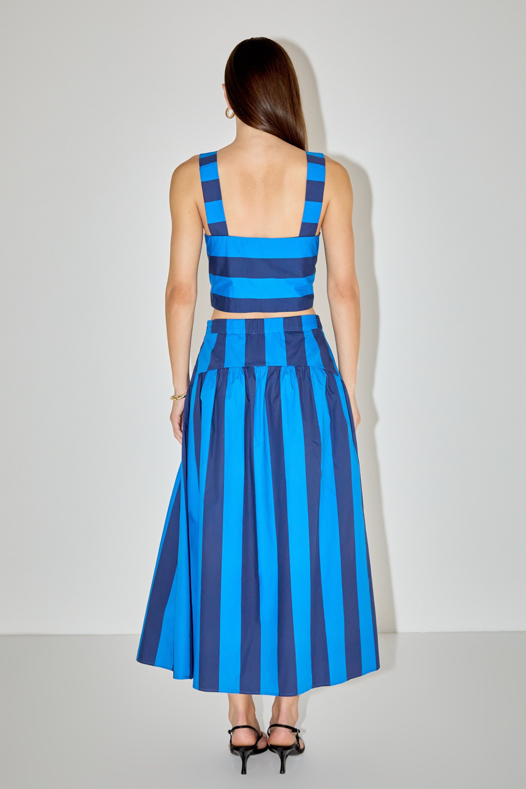 ENGLISH FACTORY - Bold Stripe Midi Skirt - SKIRTS available at Objectrare