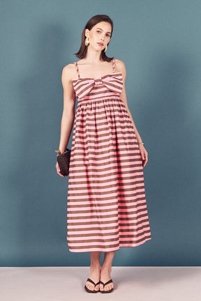 ENGLISH FACTORY - Striped Midi Dress - DRESSES available at Objectrare