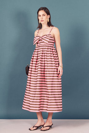 ENGLISH FACTORY - Striped Midi Dress - DRESSES available at Objectrare