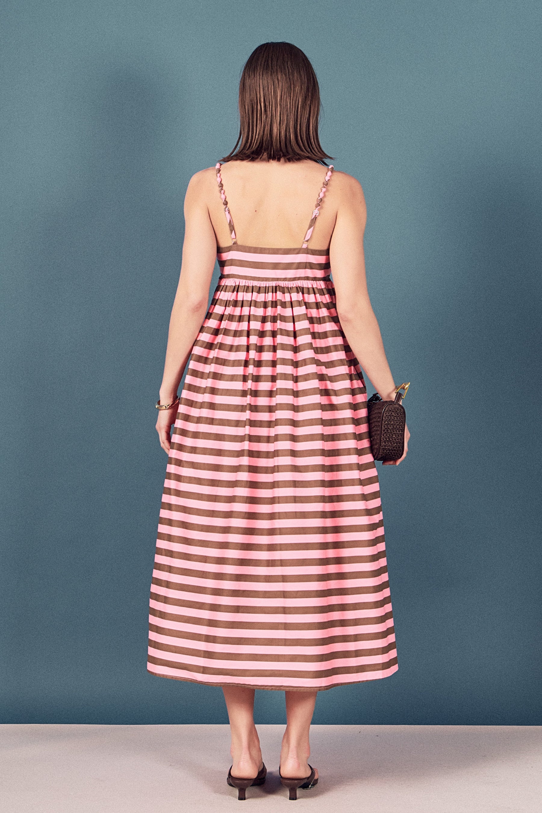 ENGLISH FACTORY - Striped Midi Dress - DRESSES available at Objectrare