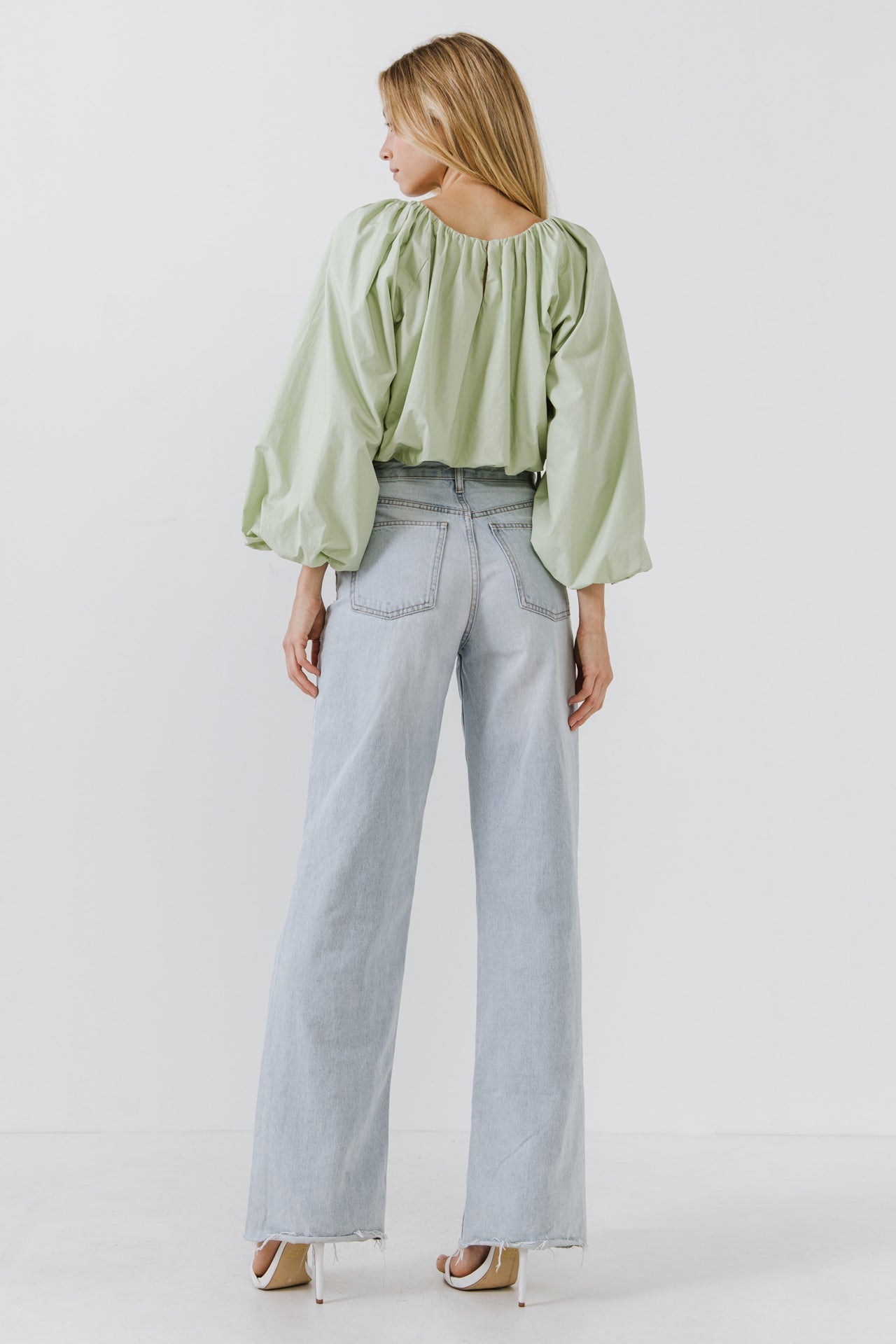 ENGLISH FACTORY - English Factory - Cropped Blouson Long Sleeve Top - TOPS available at Objectrare