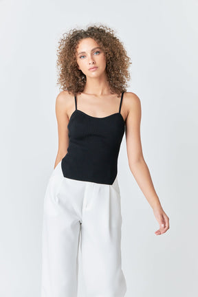 ENDLESS ROSE - Elevated Corset Knit Cami - CAMI TOPS & TANK available at Objectrare
