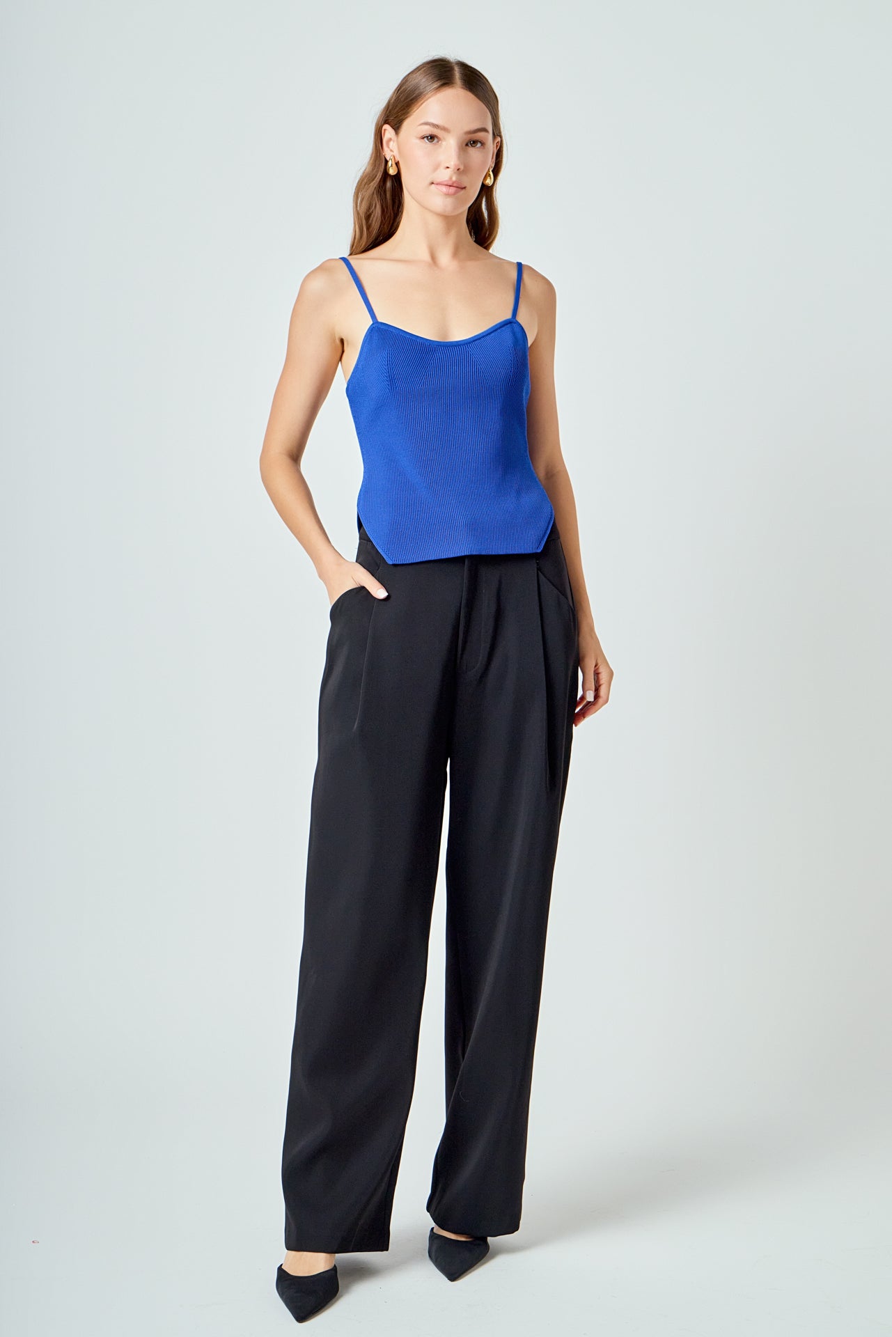 ENDLESS ROSE - Elevated Corset Knit Cami - CAMI TOPS & TANK available at Objectrare