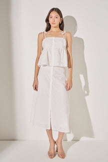 LA'VEN - Eyelet Buttoned Top - TOPS available at Objectrare