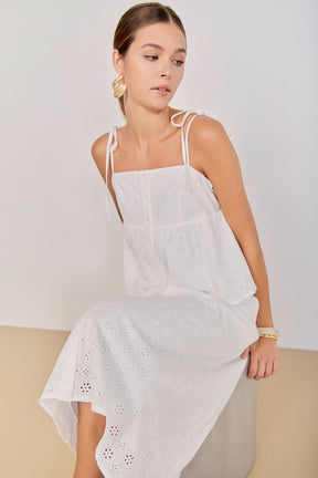 LA'VEN - Eyelet Buttoned Top - TOPS available at Objectrare
