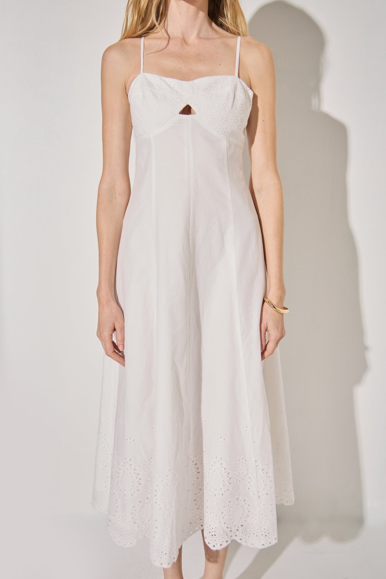 Eyelet Midi Dress