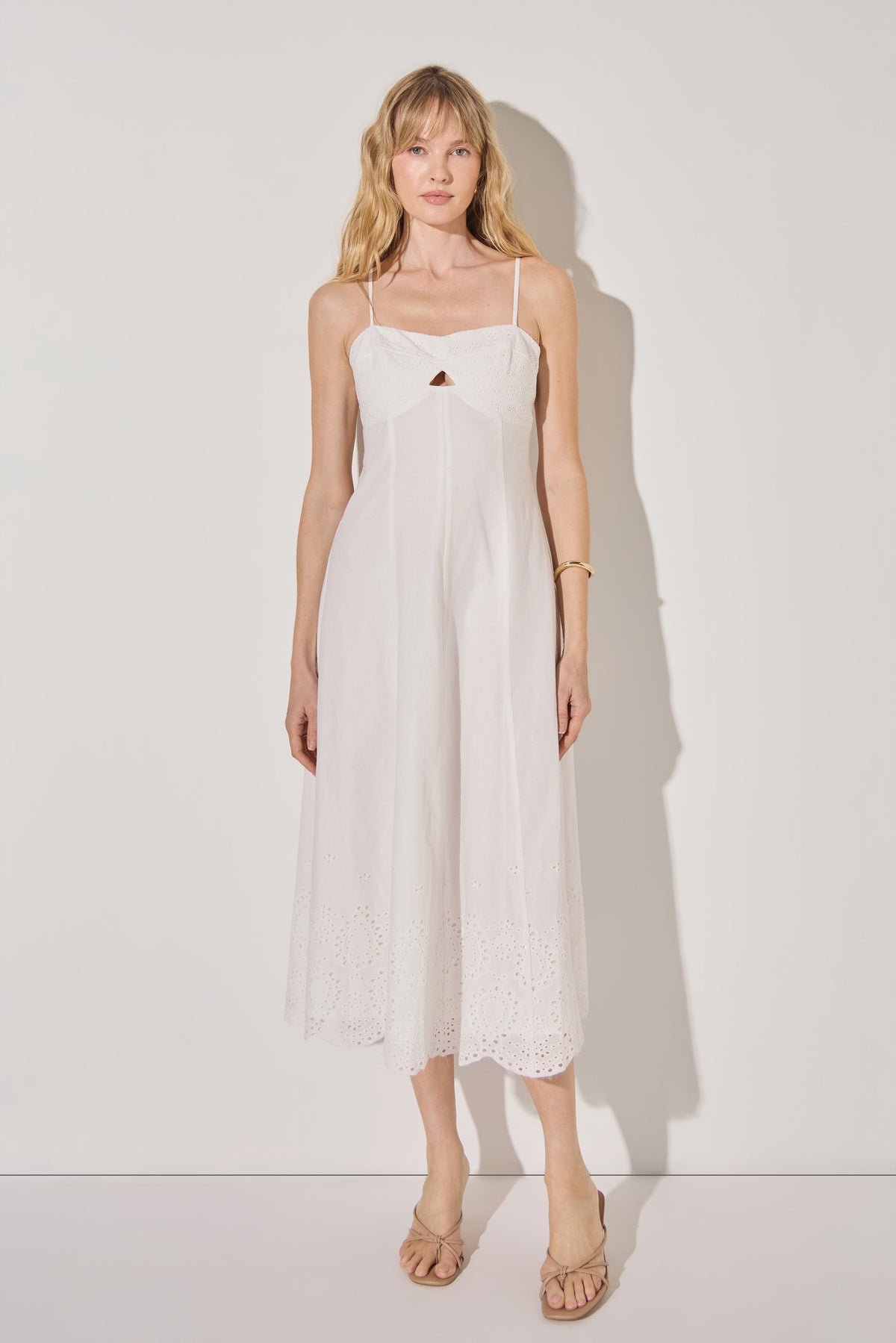 LA'VEN - Eyelet Midi Dress - DRESSES available at Objectrare