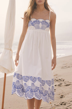 ENGLISH FACTORY - Isla Embroidered Midi Dress - DRESSES available at Objectrare