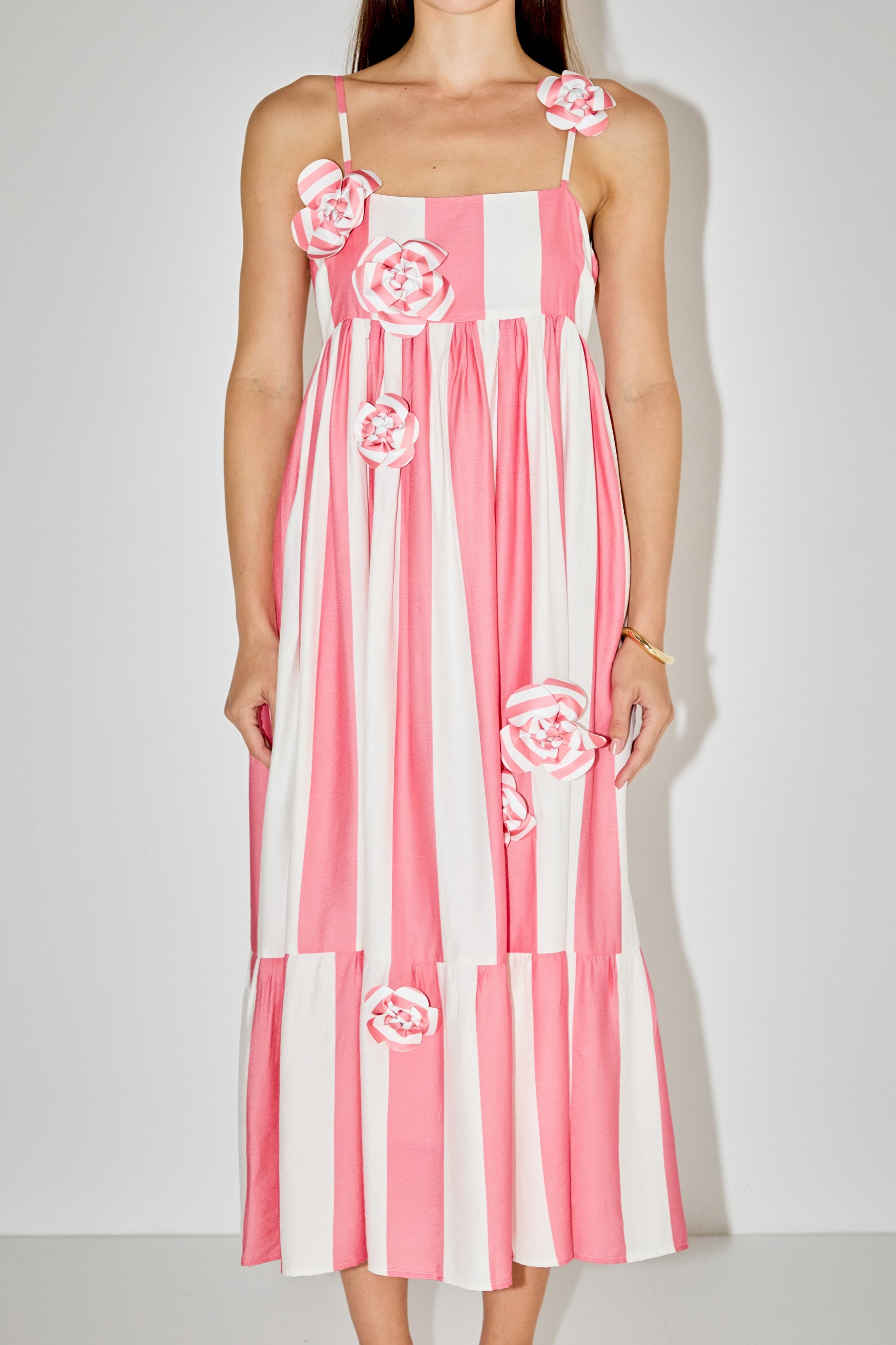 ENGLISH FACTORY - Striped Midi Dress - DRESSES available at Objectrare