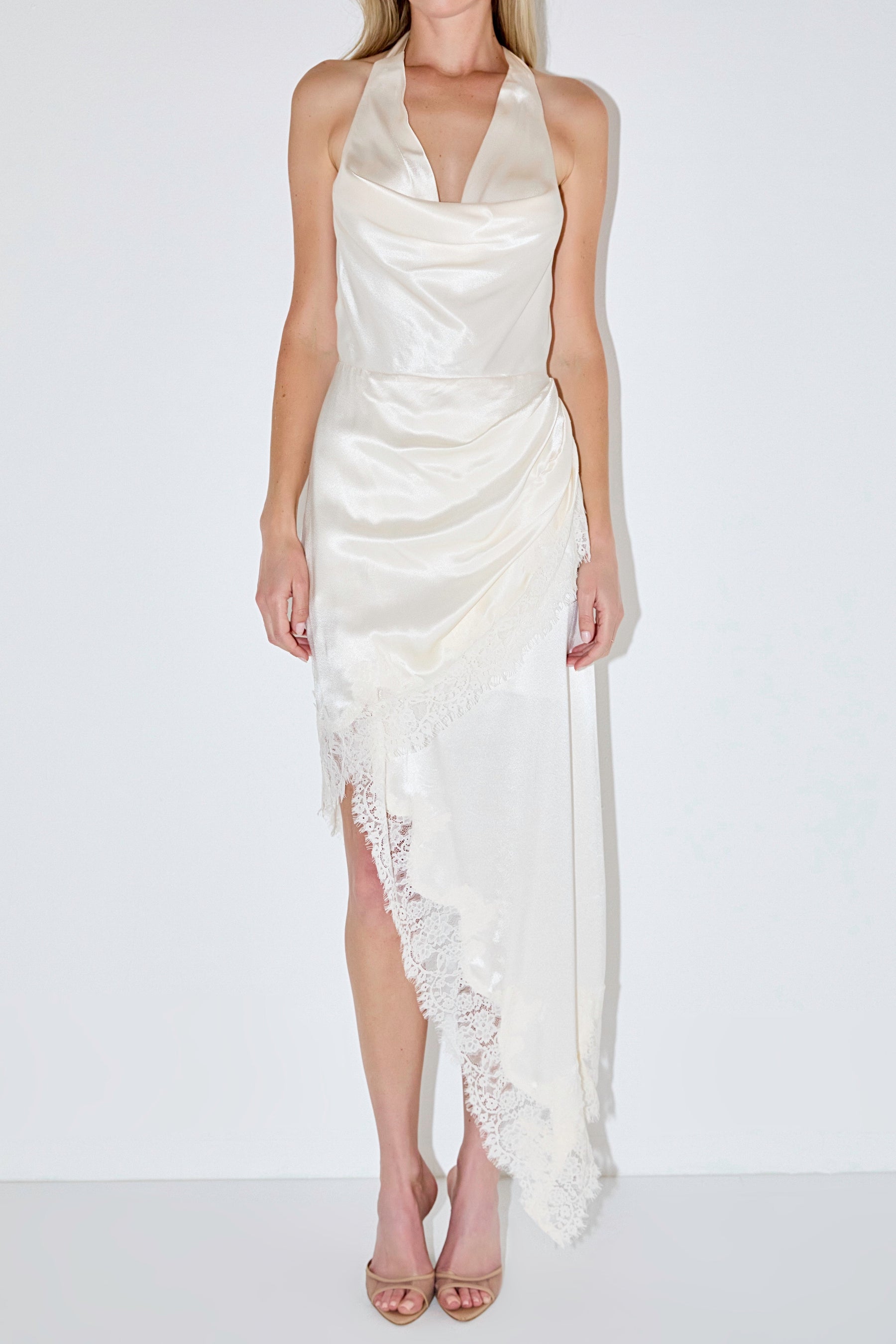 Satin Lace Asymmetrical