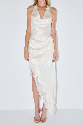 Satin Lace Asymmetrical
