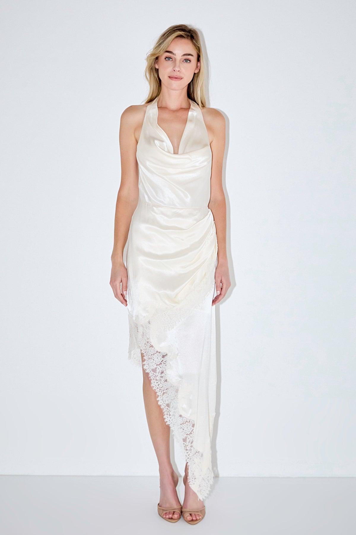 Satin Lace Asymmetrical