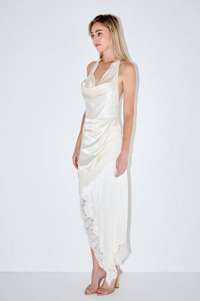 Satin Lace Asymmetrical