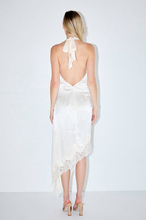 Satin Lace Asymmetrical