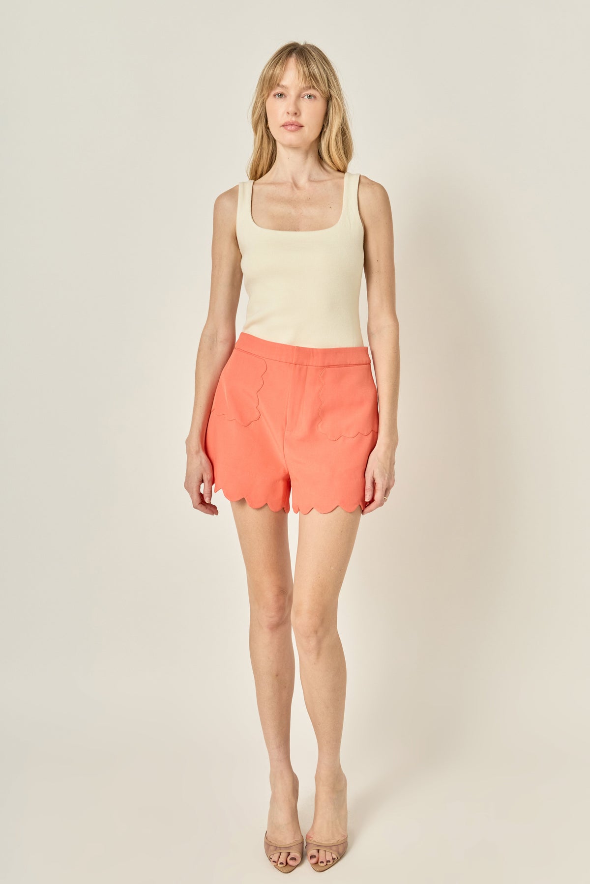 LA'VEN - Scalloped Shorts - SHORTS available at Objectrare