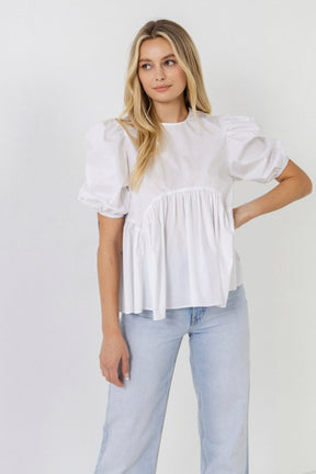 ENGLISH FACTORY - English Factory - Baby Doll Top with Back Spaghetti Tie - TOPS available at Objectrare