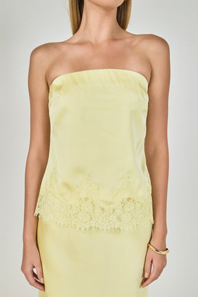 ENDLESS ROSE - Strapless lace Top - TOPS available at Objectrare
