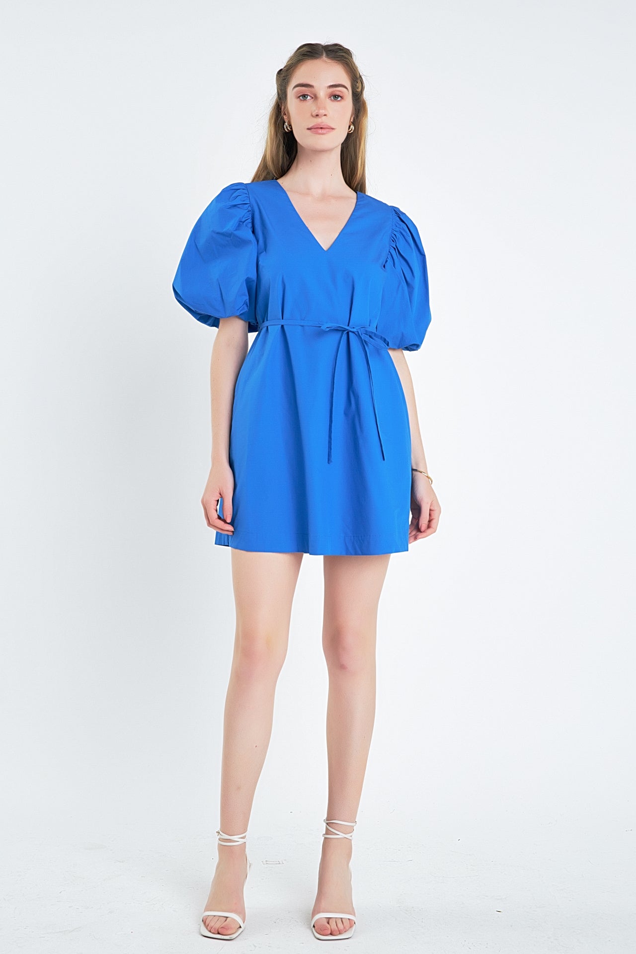 ENGLISH FACTORY - English Factory - Puff Sleeve A-line Shift Mini Dress - DRESSES available at Objectrare