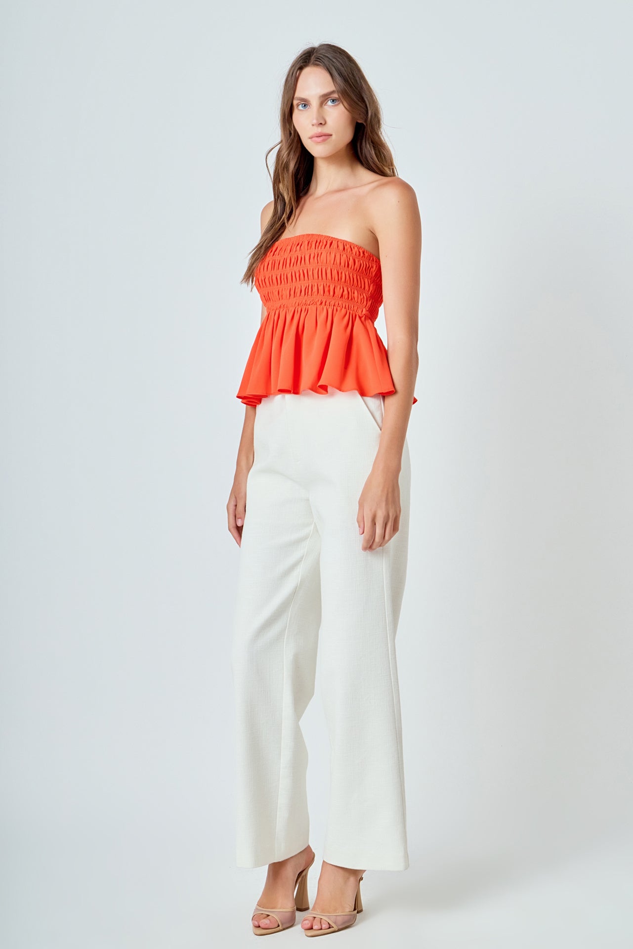 ENDLESS ROSE - Smocked Strapless Top - TOPS available at Objectrare