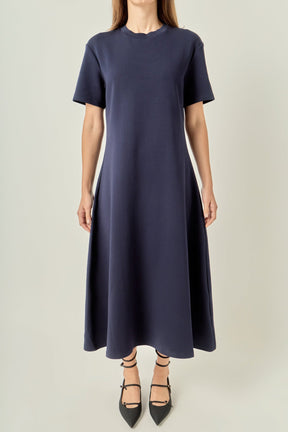 Short Sleeve Midi Dress