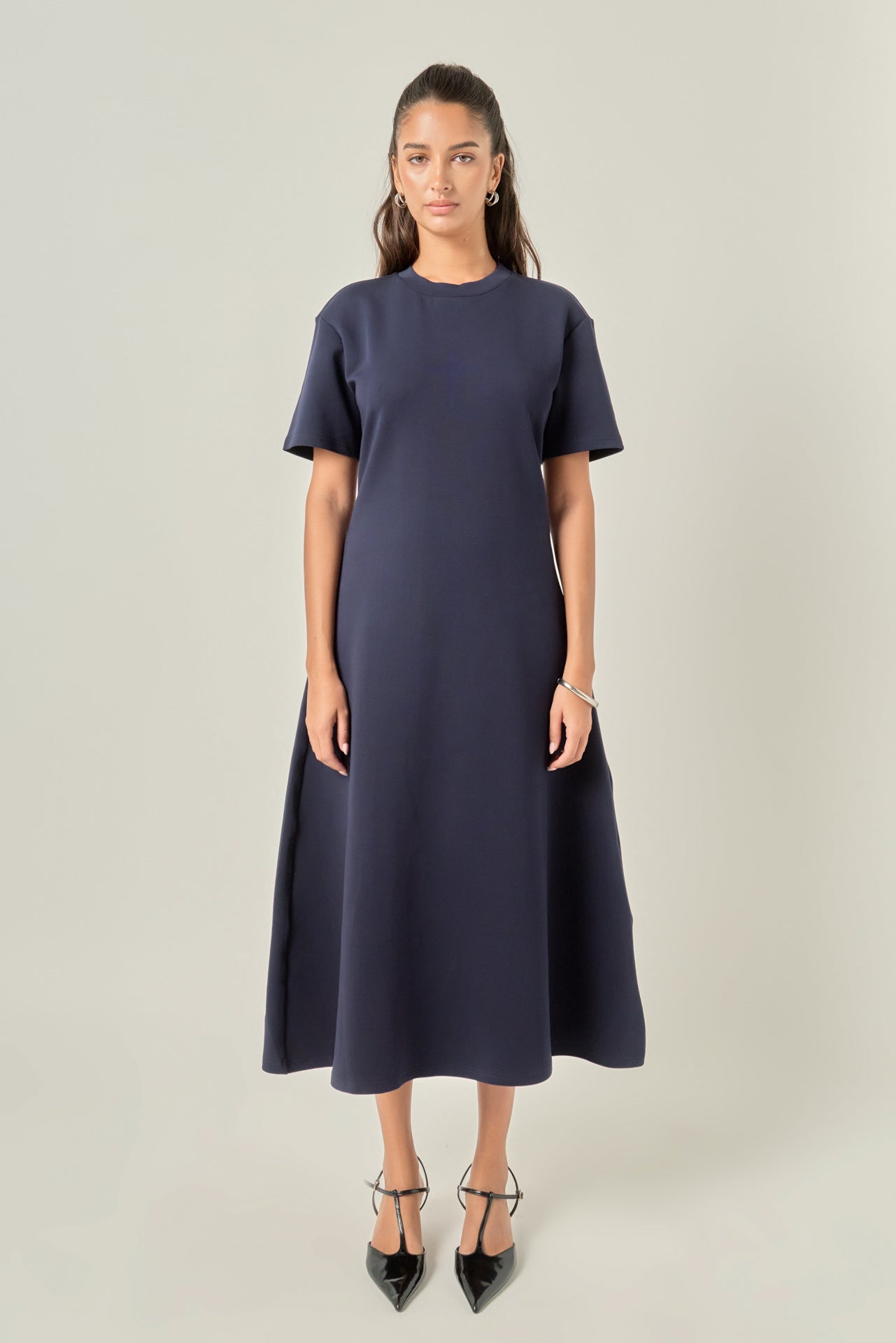 Short Sleeve Midi Dress