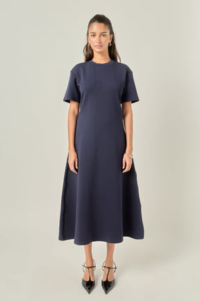 Short Sleeve Midi Dress
