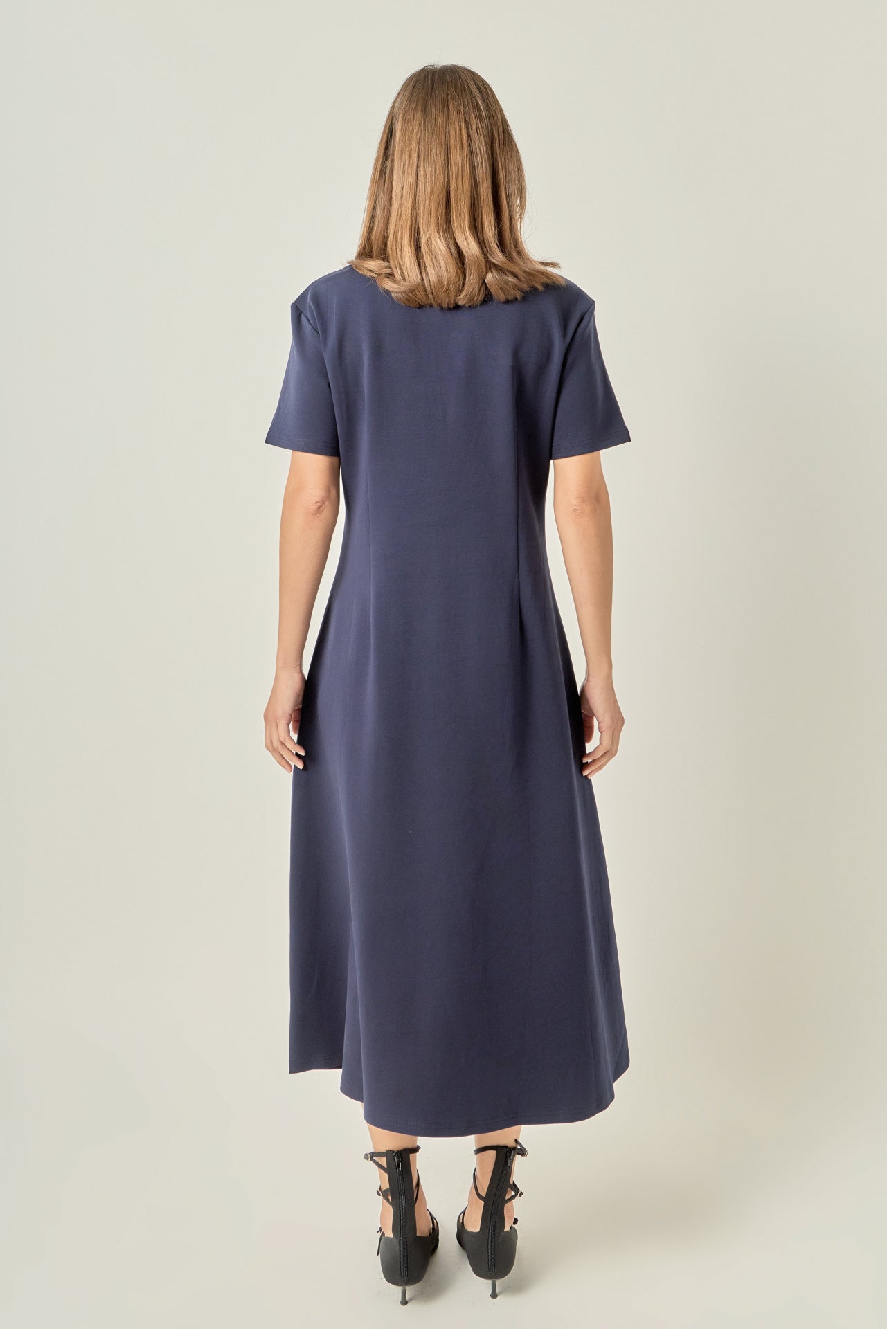 Short Sleeve Midi Dress