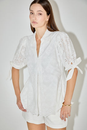 LA'VEN - Embroidered Long Sleeve Top - TOPS available at Objectrare