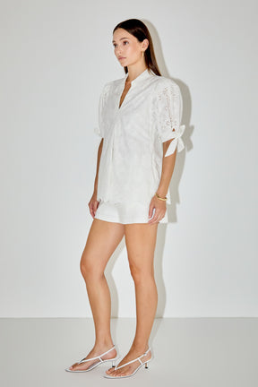 LA'VEN - Embroidered Long Sleeve Top - TOPS available at Objectrare