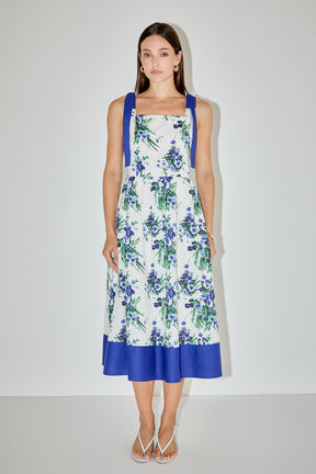 LA'VEN - Floral print Midi Dress - DRESSES available at Objectrare