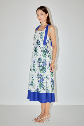 LA'VEN - Floral print Midi Dress - DRESSES available at Objectrare