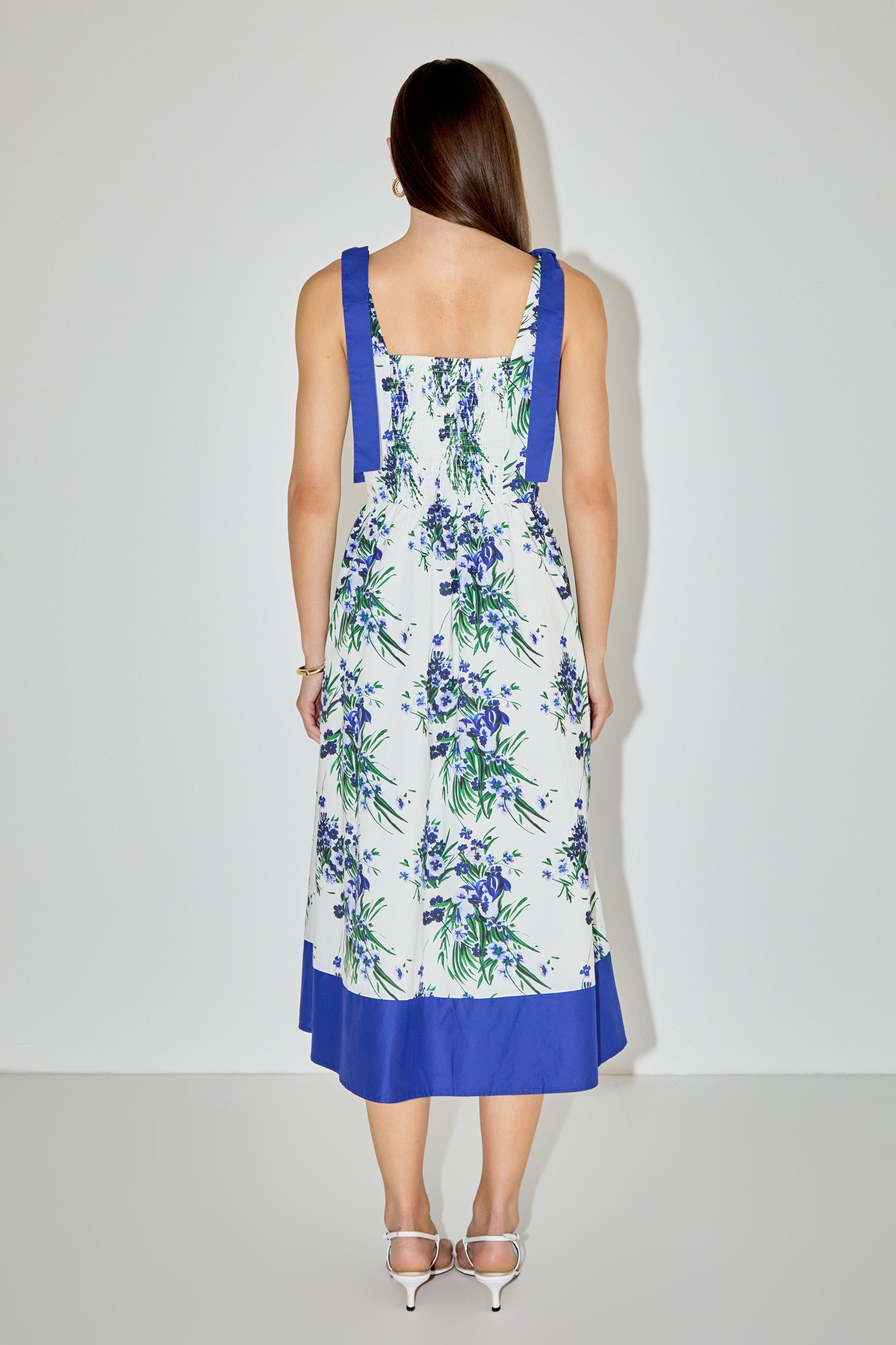 LA'VEN - Floral print Midi Dress - DRESSES available at Objectrare