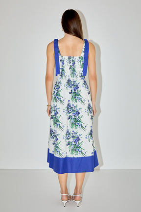 LA'VEN - Floral print Midi Dress - DRESSES available at Objectrare